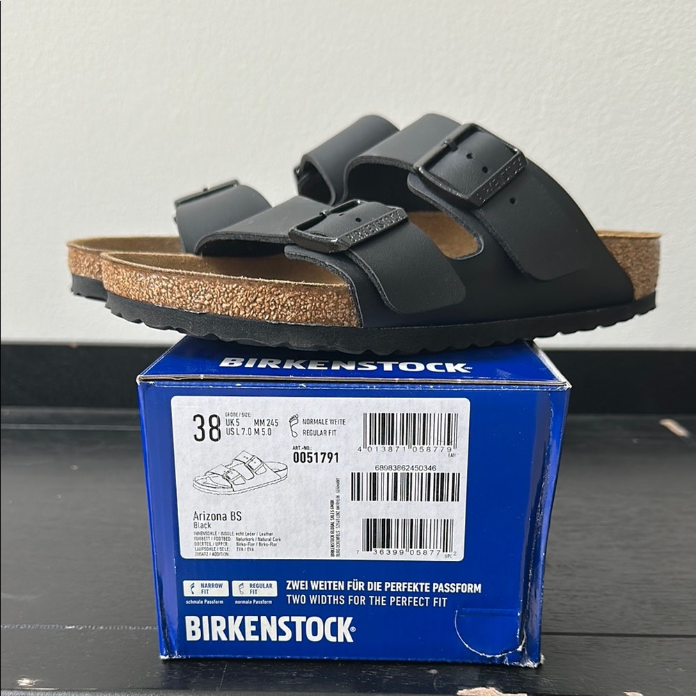 Birkenstock Black Arizona Sandals Classic Two-Strap Design